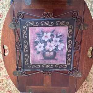 Floral Wall Art with Metal Frame